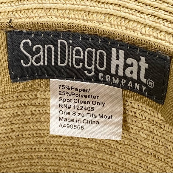 NWT San Diego Hat Co. Fedora Sun Hat with Flat Brim and UPF 50 4” Brim - Picture 2 of 7